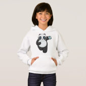 Panda Handball Spieler Handball Hoodie (Vorne ganz)