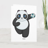 Panda Handball Spieler Handball Karte (Rückseite)