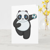 Panda Handball Spieler Handball Karte (Gelbe Blume)