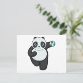 Panda Handball Spieler Handball Postkarte (Stehend Vorderseite)