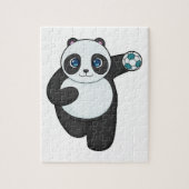 Panda Handball Spieler Handball Puzzle (Vertikal)
