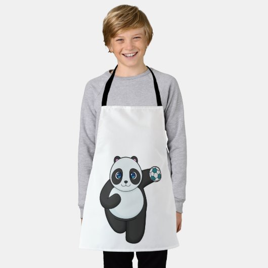 Panda Handball Spieler Handball Schürze (Getragen)