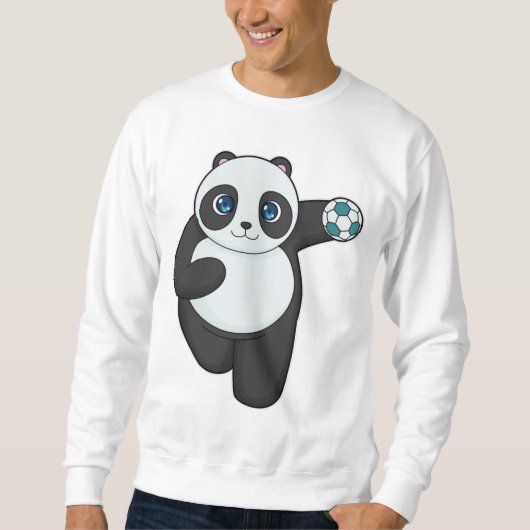 Panda Handball Spieler Handball Sweatshirt (Vorderseite)