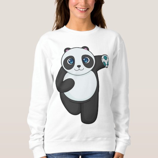 Panda Handball Spieler Handball Sweatshirt (Vorderseite)