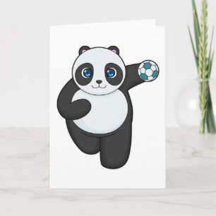 Panda Handballspieler Handball Karte