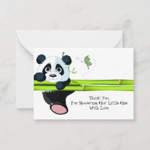 Panda Hanging Dankeschön Card Mitteilungskarte