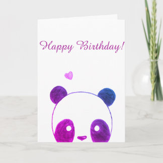 Panda Happy Birthday Card Karte