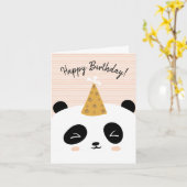 Panda Happy Birthday Card Karte (Gelbe Blume)