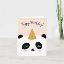 Panda Happy Birthday Card