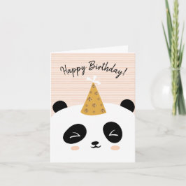 Panda Happy Birthday Card Karte