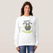 Panda Happy Halloween Cauldron Bat Sweatshirt (Vorne ganz)