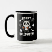 Panda Happy Halloween Pumpkin Bat Kostüm Tasse (Links)