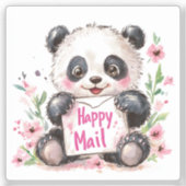 Panda, Happy Mail, Aufkleber (Vorderseite)