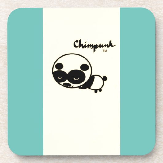 Panda Hard Plastic Untersetzer (Vorderseite)