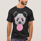 Panda hat ein Gesicht, das Zahnfleisch isst und ei T-Shirt (Vorderseite)