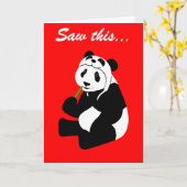 Panda Hat (Geburtstag) Karte (Gelbe Blume)