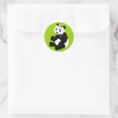 Panda Hat Runder Aufkleber (Tasche)