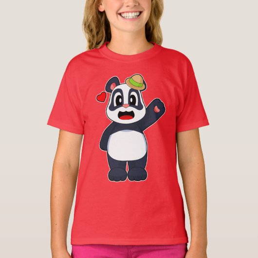 Panda Hat T-Shirt (Vorderseite)