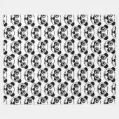 Panda Haupt-TD Fleecedecke (Vorderseite (Horizontal))