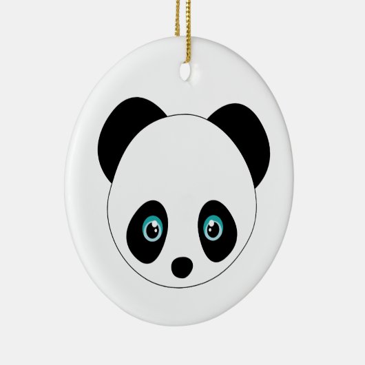 Panda Head Keramik Ornament (Rechts)