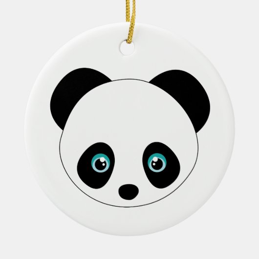 Panda Head Keramik Ornament (Vorne)
