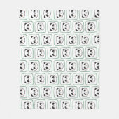 Panda head minimalist graphic icon fleecedecke (Vorderseite)