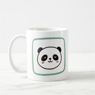 Panda head minimalist graphic icon kaffeetasse