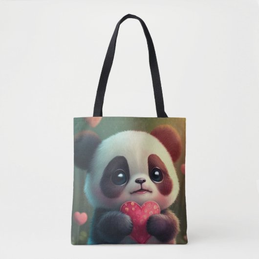 Panda Heart (2 gekleidet): Tasche (Vorderseite)