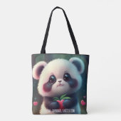 Panda Heart (2 gekleidet): Tasche (Rückseite)