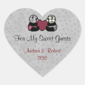 Panda Heart Custom Candy Buffet Aufkleber (Vorderseite)