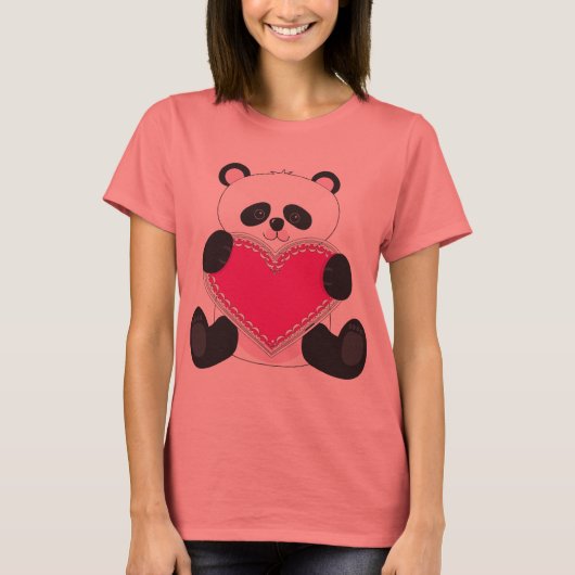 Panda Heart T-Shirt (Vorderseite)