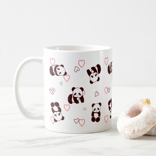 Panda Heart Tasse (Mit Donut)
