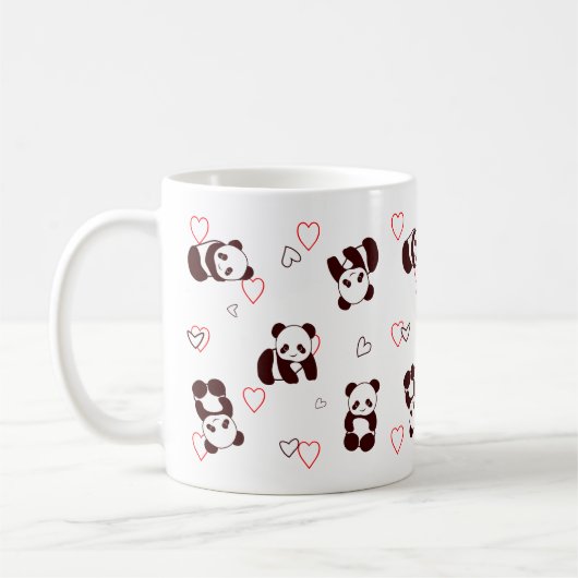 Panda Heart Tasse (Links)