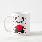 Panda Heart Valentines Day Girls Kids Women Bear L Kaffeetasse (Links)