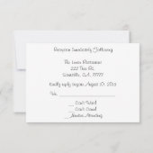 Panda Heart Wedding Reception UAWG Einladung (Rückseite)