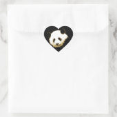 Panda Herz-Aufkleber (Tasche)