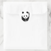 Panda Herz-Aufkleber (Tasche)