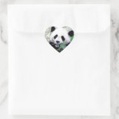 Panda Herz-Aufkleber (Tasche)