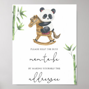Panda Hilft der beschäftigten werdenden Mutter ein Poster