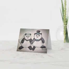 Panda-Hochzeitskarte Dankeskarte