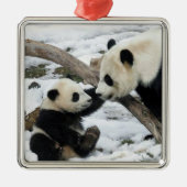 Panda hohe fünf ornament aus metall (Vorne)