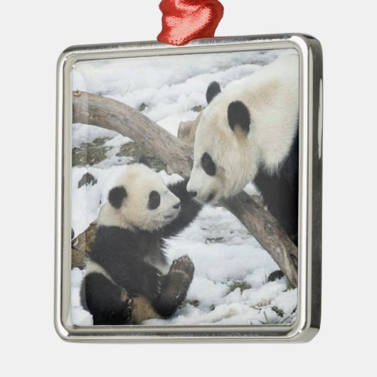 Panda hohe fünf ornament aus metall (Links)