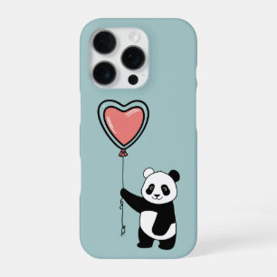 Panda Holding Heart Balloon - Sweet iPhone 16 Pro Hülle