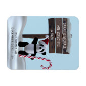 Panda Holiday Pregnancy Ankündigung Flexi Magnet (Horizontal)
