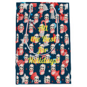 Panda Holidays Anpassen Mittlere Geschenktüte (Vorderseite)