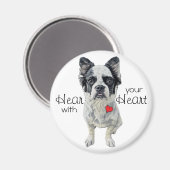 Panda Hört mit eurem Herzen Magnet (Vorderseite/Rückseite)