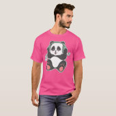 Panda hört Musikfreund T-Shirt (Vorne ganz)