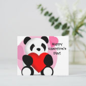 Panda hört Valentins Postkarte (Stehend Vorderseite)