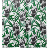 Panda-Hubs Duschvorhang (Vorderseite)