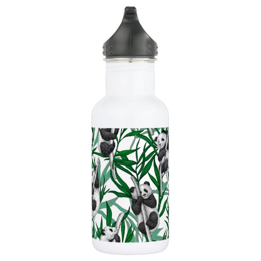 Panda-Hubs Edelstahlflasche (Rechts)